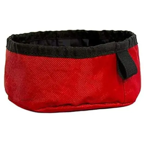 Close Out Item Red Pets Foldable Bowl/Easy to Carry Out