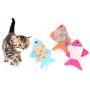 ocijf179 Cat Toy Pet Cat Kitten Plush Cute Fish Doll Catnip Interactive Bite-Resistant Chew Toy - Blue