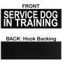 Doggie Stylz Set of 2 Reflective Service Dog in Training Removable Patches with Hook Backing for Working Dog Harnesses & Vests. Durable and Interchangeable - Comes in 3 Sizes Small, Medium and Large
