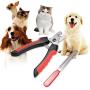 Dog and cat Nail Clippers, Trimmer with Safety Lock, Stainless Steel Nail Clipper with File, Suitable for All Kinds of pet, You can do Beauty Care for Your pet at Home（Red Black）