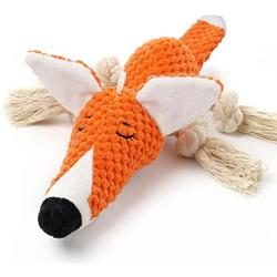 Sedioso Plush Dog Toy,Interactive Stuffed Fox Dog Toys for Boredom,Cute Squeaky Dog Chew Toys for Puppy,Small,Medium,Large Breed