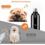 Dog Nail Grinder with LED Light, Pet Nail Trimmer Upgraded 3-Speed Electric Rechargeable Dog Nail Clipper with Wireless Charger Mount, Professional Pet Nail Grinder for Large Medium Small Dog and Cat