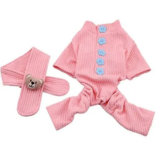 Woo Woo Pets Cute Animal Soft Coats Pet Dog Cotton Pajamas Pets Stripes Jumpsuit Clothes Woo Woo Pets Cute Animal Soft Coats Pet Dog Cotton Pajamas Pets Stripes Jumpsuit Clothes