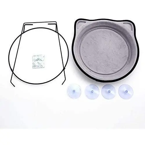 C.T Cat Window Circular Bed for Indoor Cats Cat Hammock Durable Heavy Duty Suction Cups Cat Bed Holds Up to 33lbs/15kg Easy to Assemble Lower Support The Bed 4colours C.T Cat Window Circular Bed for Indoor Cats Cat Hammock Durable Heavy Duty Suction Cups Cat Bed Holds Up to 33lbs/15kg Easy to Assemble Lower Support The Bed 4colours