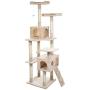 PETMAKER Skyscraper Sleep & Play Cat Tree, 5.5 feet, Beige