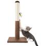 PETMAKER Cat Scratching Post - Tall Scratcher for Cats and Kittens with Sisal Rope and Carpet, Hanging Mouse Toy for Interactive Play (24.5 Inch)