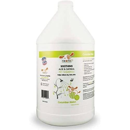Soothing Dog Grooming Shampoo for Dry Itchy Skin Cucumber Melon Scent with Aloe (One Gallon)