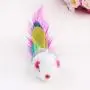 Soft Fleece Mouse Cat Toys Feather Funny Playing