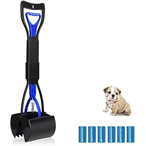 UPSTONE Folding Pets Pooper Scooper Set for Dogs with Poop Bags Waste Pick up Best Long Handle Scoop Easy to use Portable and Heavy Duty with Jaw Claw Bin (23.5 inches) Blue. UPSTONE Folding Pets Pooper Scooper Set for Dogs with Poop Bags Waste Pick up Best Long Handle Scoop Easy to use Portable and Heavy Duty with Jaw Claw Bin (23.5 inches) Blue.