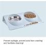 LFOZ Pet Pet Silica Gel Bowl Dog Cat Silicone Dow Bowl Outdoor Travel Portable Puppy Food Container Feeder Dish (Color : Beiger)