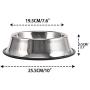 Juqiboom 2Packs Stainless Steel Dog Bowl with Anti-Skid Rubber Base for Small/Medium/Large Pet, Perfect Dish, Pets Feeder Bowl and Water Bowl Perfect Choice for Dog Puppy Cat and Kitten