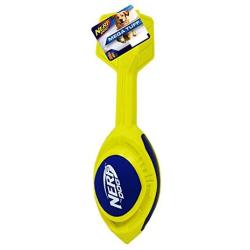 Nerf Dog 12 Inch Nylon/Foam Fetch and Catch Dog Toy, Blue/Green, Medium