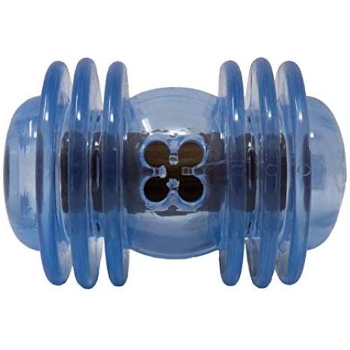 Starmark Treat Crunching Barbell Dog Toy Medium