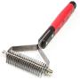 Paw Brothers Stainless Steel Blade Coarse Double Wide Coat Rakke for Professional Groomers