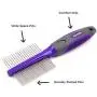 Hertzko Double Sided Pet Comb Dog and Cat Grooming Comb - Closely Spaced Teeth removes Dirt and shed Hair While The Wider Spaced Pins is Great for Detangling and Loosening Dead Undercoat Fur