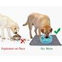 Joytale Dog Cat Food Mat, Large (21'' x 14'') or Medium (18.5'' x 12'') Silicone Waterproof Pet Bowl Mat, Non Slip Pet Bowl Mats Placemats