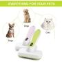 YLONG Pet Grooming Brushes Set Self-Cleaning Slicker Brush and Massage Brush for Dogs and Cats Easy to Clean Pet Deshedding Grooming Tools for Long haired to Short haired(2Pack,Pink and Green)