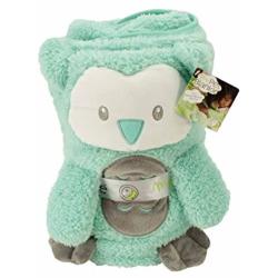 My Pet Blankie | Grand Size | Ultra-Soft 3-in-1 Fleece Blanket | Aqua Owl | Machine Washable | by Animal Adventure