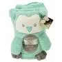 My Pet Blankie | Grand Size | Ultra-Soft 3-in-1 Fleece Blanket | Aqua Owl | Machine Washable | by Animal Adventure