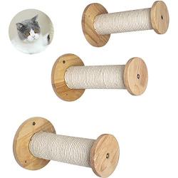 La La Pet Wood Cat Scratching Post Cat Shelf Board Floating Cat Perch Cat Climber Cat Scratcher Wall Cat Furniture Cat Climber Bed Tower Tree