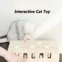 HSHXY Cat Funny Toys Interactive, Wooden Solid Whack A Mole Mouse Game Puzzle Toy, Cat Practice Toys for Pet Cat Kitten Play Fun Excercise