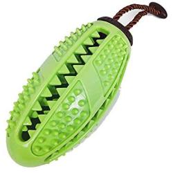 Thang Long Multifunctional Dog bite Toy pet Toothbrush Leaking Ball Training Ball Inside and Outside Double Cleaning Dog Safety Silicone (2 Pieces) Small Dog