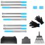 PUPTECK Dog Pooper Scooper 3 Pack, Detachable Long Handle Metal Rake, Tray and Spade Set,Easy to Use Pet Backyard Waste Removal Pooper Scooper for Large Dogs Pets
