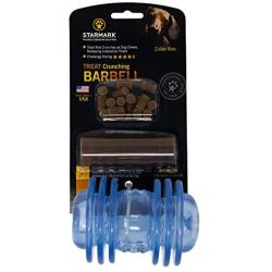Starmark Treat Crunching Barbell Dog Toy Medium