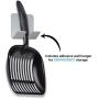 Pets First Cat Litter Scooper - Ergonomic & Easy Grip Design Deep Cleaning with A Non-Stick & No Residue Build-Up – Solid Aluminum, Waterproof - Bonus Hook - 1.75 x 13.25 x 5