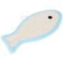 HERCHR 1 Pcs Cat Scratch Pad Flat Sisal Board Cat Scratching Pad Pet Scratcher Mat Playing Toy, Fish Shape, Plush(Blue)