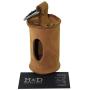 Hide & Drink, Durable Thick Leather Dog Poop Bag Dispenser with Belt Attachment, Dog Walkers, Stylish Dog Waste Bag Holder, Brass Metal Clip :: Old Tobacco