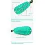 Dog Toothbrush Chew Toys Dog Chew Corn Teeth Cleaning Bite Resistant for Dogs Squeaky Corn Molar Stick (Blue)