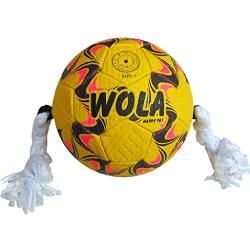 Wola Dog Soccer Ball, Size 1 with Free Pump, Made Out of 100% Natural Rubber, Non-Toxic Dog Toy - Rope & Tug Dog Toy