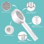 Self Cleaning Slicker Brush - Dogs Shedding Grooming Tool，Innovative design-RETRACTABLE Pins，Dog Brushes Remove Loose Undercoat Mats and Tangled Hair - Suitable for Curly & Thick Fur and Long Fur Dogs