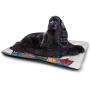 DayDayFun Cartoon Pet Mat for Crate Image of Big Gorilla Like as Professional Athlete Bodybuilding Gym Animal Pet Mats for Food and Water Black White Grey