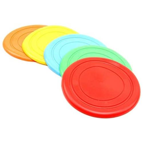 Dafang 5 Pac Dog Frisbee 7 Inch, Dog Frisbee Training Toys Flying Discs Flyer Soft Pet Toy Frisbee Flying Disc Tooth Resistant Outdoor Dog Training