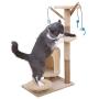 Famgizmo Cat Tree | Sisal Scratching Posts | 90cm Stable Cat Tower with Cat Cave | Cat Kitten Activity Centre | Dangling Toys | Cat Condo | Cat Furniture | Climbing Tower | Beige & Dark Blue