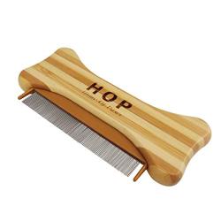 HOP Home of Paws Cat Comb Cat Dog Stainless Steel Grooming Comb for Removing Matted Fur, Knots & Tangles Wooden Dog Cats Comb