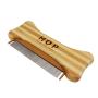 HOP Home of Paws Cat Comb Cat Dog Stainless Steel Grooming Comb for Removing Matted Fur, Knots & Tangles Wooden Dog Cats Comb
