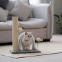 Furrytail Scandinavian Style Cat Scratching Post with Arch Self Groomer Massager Brush, Cat Fur Groomer Brush Toy for in Door Cat