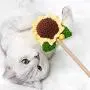 ocijf179 Cat Toy Pet Cat Kitten Wood Handle Stick Sunflower Catnip Teaser Interactive Chew Toy - Sunflower ocijf179 Cat Toy Pet Cat Kitten Wood Handle Stick Sunflower Catnip Teaser Interactive Chew Toy - Sunflower