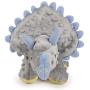 goDog Dinos Triceratops With Chew Guard Technology Tough Plush Dog Toy, Grey, Large