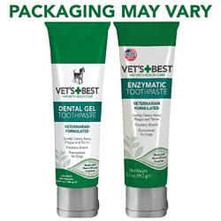 Vet’s Best Enzymatic Dog Toothpaste | Teeth Cleaning and Fresh Breath Dental Care Gel | Vet Formulated
