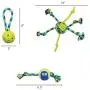 ZEUS K9 Fitness Variety Pack, 5 Piece, Tennis Balls, Ropes, Tugs, Tough Material, Perfect for Active Playful Dogs, Medium Dogs