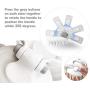 LECONG DELE Cat Grooming Brush Pet Bath Massage Brush Tool for Dogs and Cats with Short or Long Hair - Multi-Angle Adjustable Folding Grip for Shampooing & Deshedding