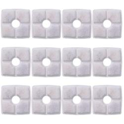 avbxcuecc 12Pcs Fountain Filter Pad Carbon Replacement Filter for Pet Water Dispenser Supplies