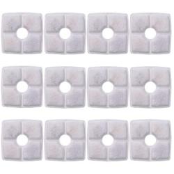 avbxcuecc 12Pcs Fountain Filter Pad Carbon Replacement Filter for Pet Water Dispenser Supplies