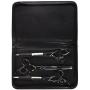 ShearsDirect 3Piece Cutting Shear Set, Includes 8.0'' Straight, 8.0'' Curved & 7.0'' 58 Teeth Blender