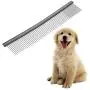 MASTERPETZ Pet Comb, 10 inches Comfortable Grooming Comb with Different-Spaced Rounded Stainless Steel Teeth, Easy Grip and Convenient Grooming for Pets Dog Cat with Medium Coarse Fur MASTERPETZ Pet Comb, 10 inches Comfortable Grooming Comb with Different-Spaced Rounded Stainless Steel Teeth, Easy Grip and Convenient Grooming for Pets Dog Cat with Medium Coarse Fur