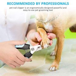 Kithumi Dog Nail Clippers, Professional Pet Trimmer with Safety Guard to Avoid Over-Cutting, Free Nail File & Lock Switch, Pet Nail Trimmer with Sturdy Non Slip Handles.(for Small and Medium Pets)